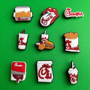Chicken Crocs Shoe Charms Set of 9 - jibbitz Charms